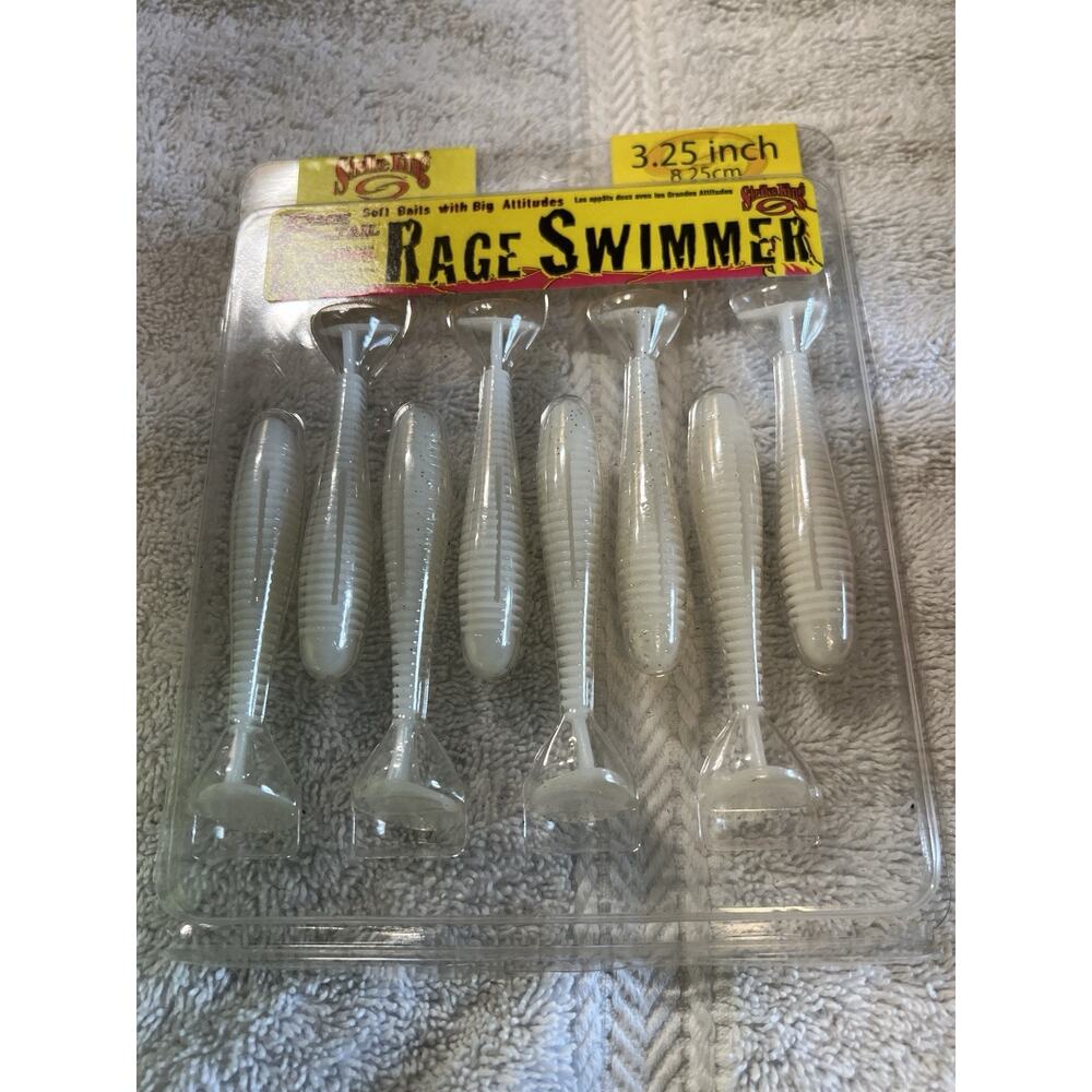 Strike King Rage Swimmer Soft Paddle Tail Swimbaits Pearl Flash